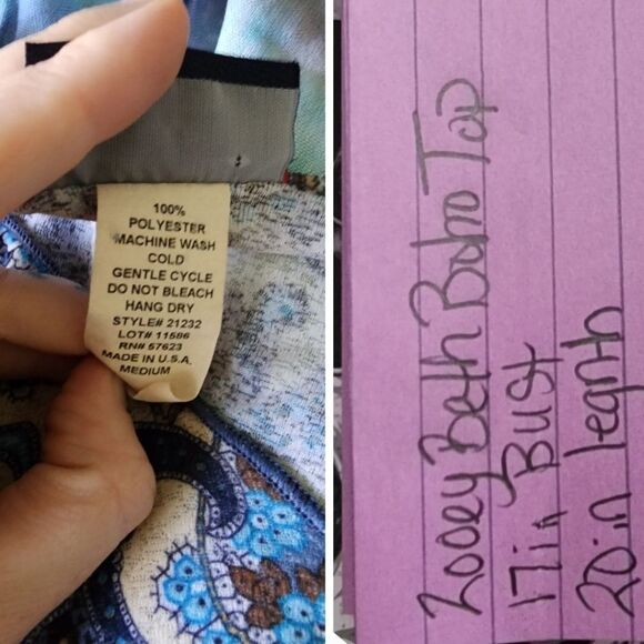 vintage y2k boho bellsleeved flare top - Picture 5 of 5